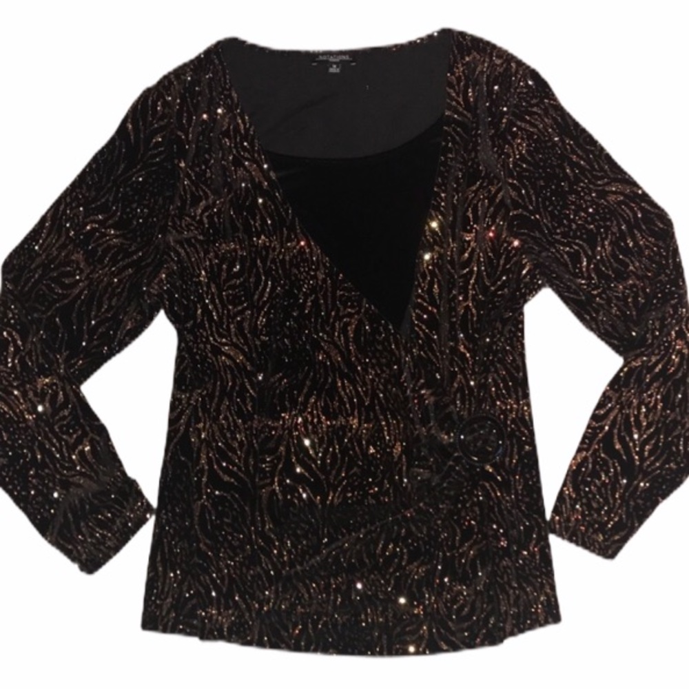 Black & Gold Velvet Shirt